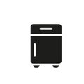 Bedside table vector icon